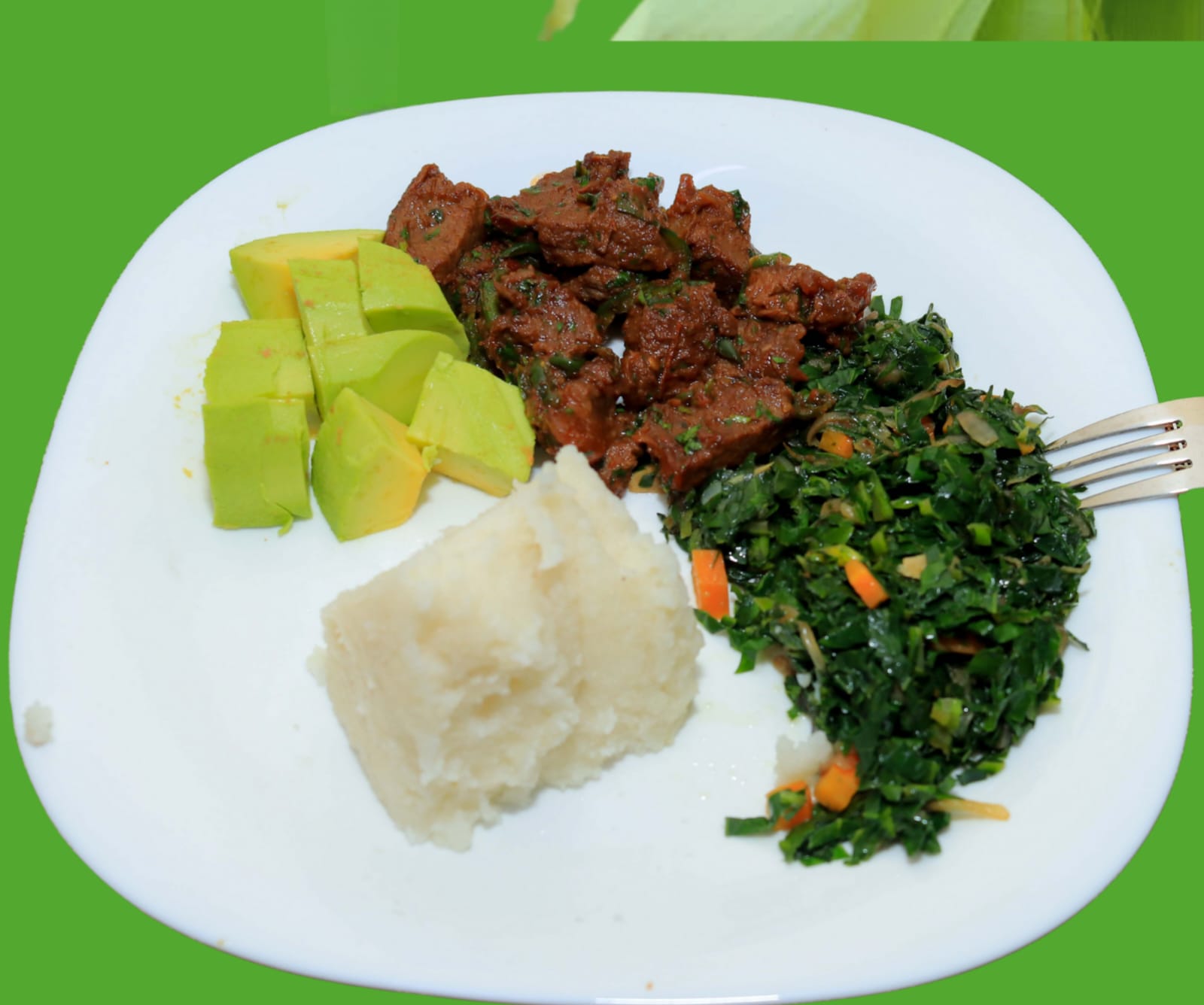Fresh fish fillet with chips and kachumbari salad